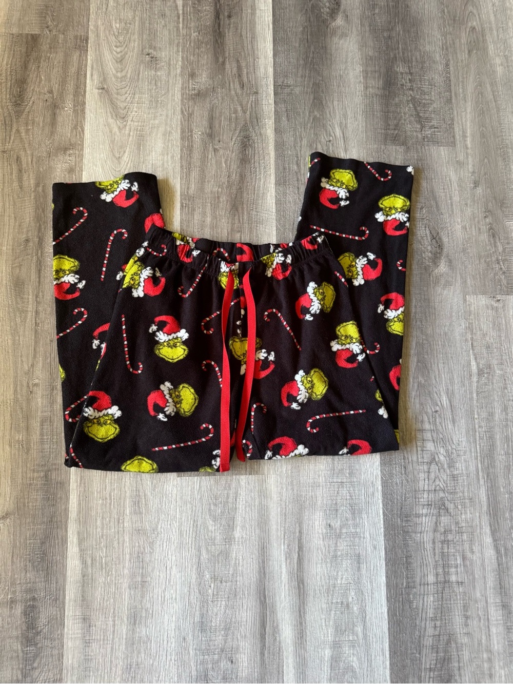 Kids Black Grinch Print Pajama Pants - Festive Holiday Sleepwear